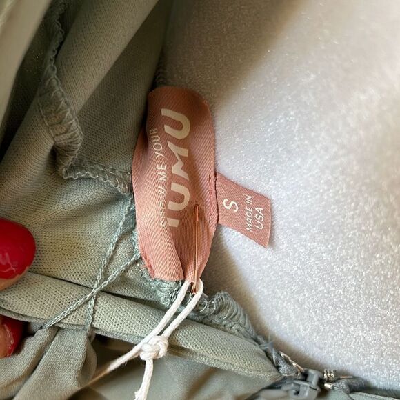 Show Me Your Mumu Womens Small Jen Maxi Dress Bridesmaid Open Back Green NWT - Picture 5 of 8